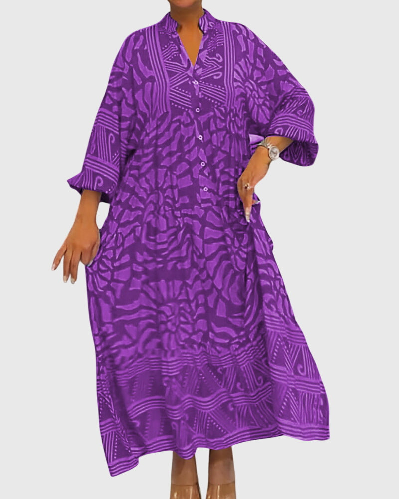 Mckinley — Robe Maxi Femme Imprimee Elegante Verte Orange Rose Bleue
