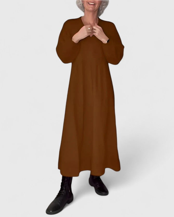 Seryphiah — Robe Femme Elegante Marron Rouge Verte Bleue Pour Diversite Style