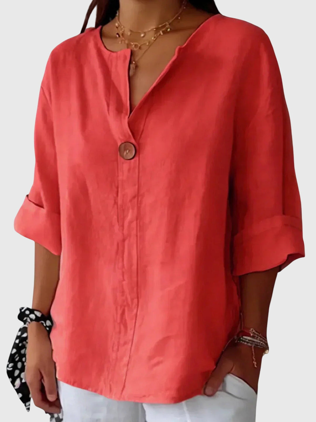Gemma — Blouse Femme Elegante Bleu Marine, Blanche Pour Style Confirme