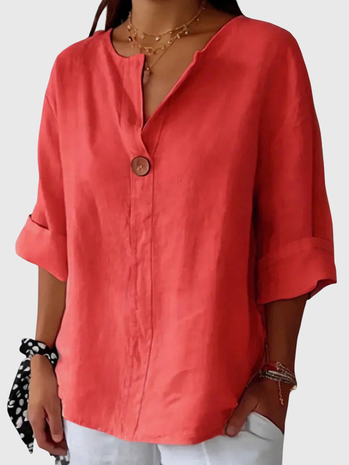 Gemma — Blouse Femme Elegante Bleu Marine, Blanche Pour Style Confirme