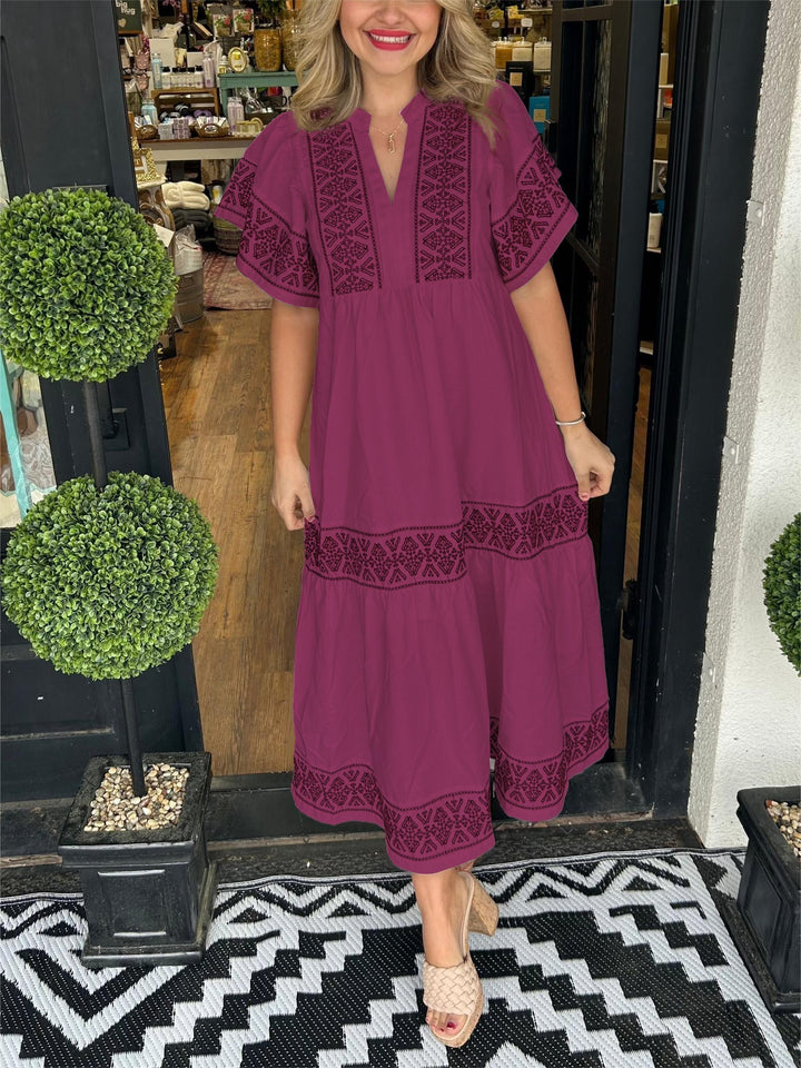 Alice — Robe Femme Boho Noire, Mocha, Wine Red Pour Style Confirme