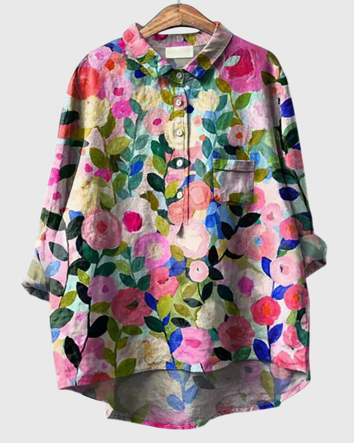 Valeria — Blouse Femme Florale Floral Print 2, Floral Print 7 Pour Style Confirme