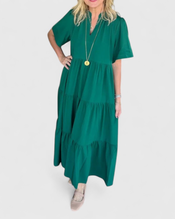 Rebecca — Robe Femme Elegante Noire, Verte Pour Style Confirme