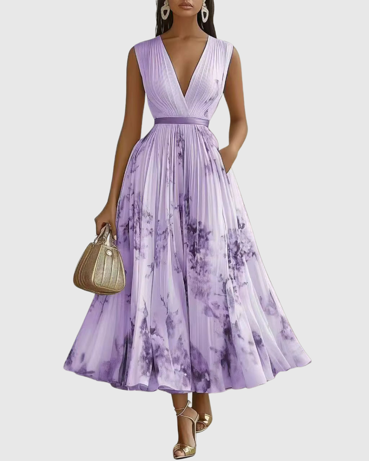 Rowella — Robe Maxi Plissée Élégante