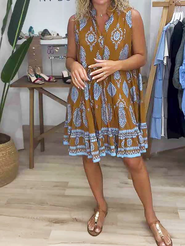 Millie — Robe Femme Boho Caramel Brown, Wine Red Pour Style Confirme