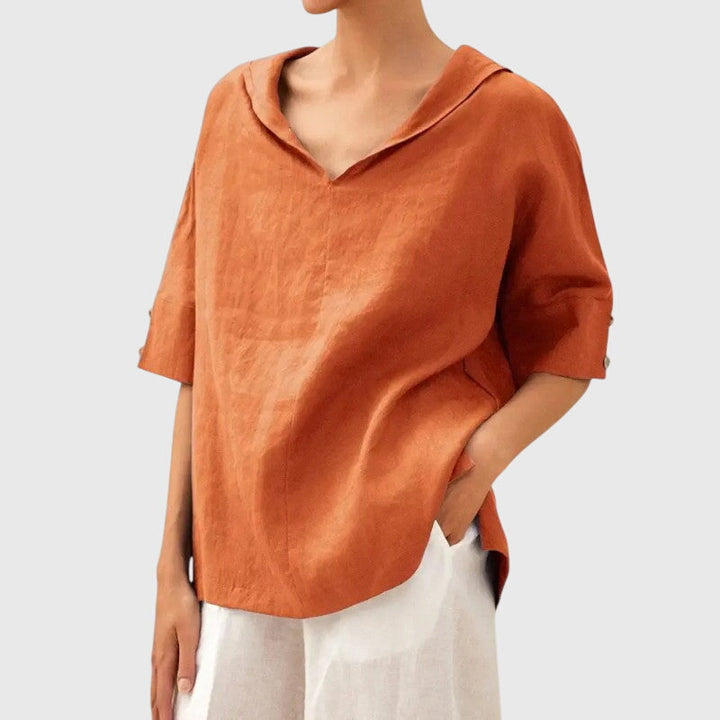 Ayla — Blouse Femme Elegante Kaki, Bleue Pour Style Confirme
