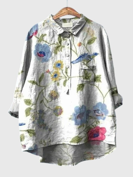Valeria — Blouse Femme Florale Floral Print 2, Floral Print 7 Pour Style Confirme