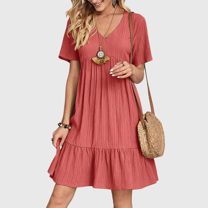 Jasmine — Robe Femme Flatteuse Élégante Rose Rouge Verte Noire