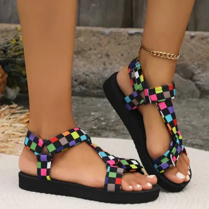 Margaux | Sandales Plates Orthopédiques Femme | Colorées Confort