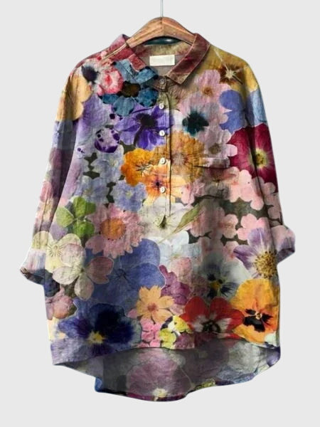 Valeria — Blouse Femme Florale Floral Print 2, Floral Print 7 Pour Style Confirme