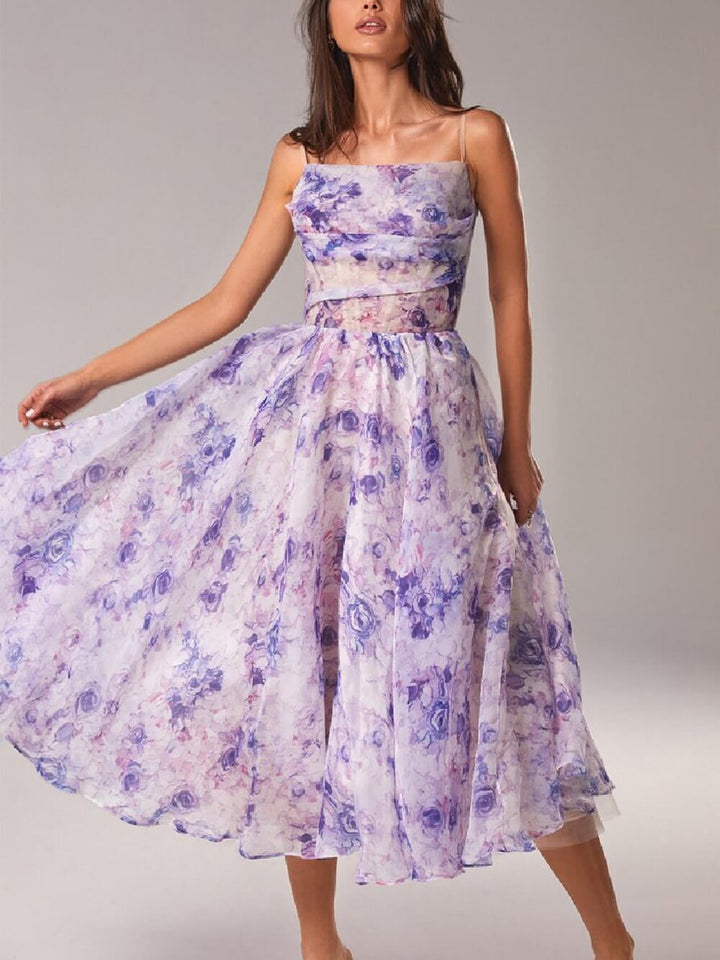 Morgan — Robe Femme Lin Violette, Rose Pour Style Confirme