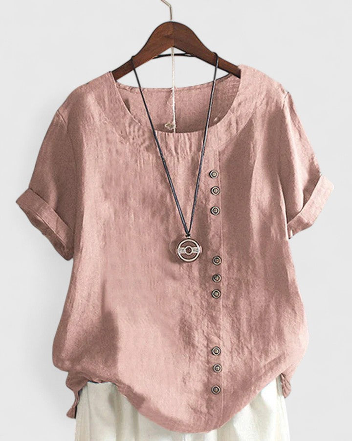 Elisavie — Blouse Femme Confortable Sky Blue, Blanche Pour Style Confirme