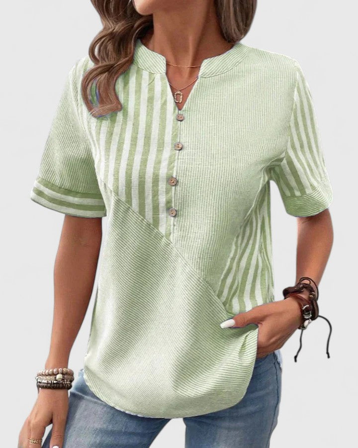 Gigi — Blouse Femme Elegante Rose, Verte Pour Style Confirme