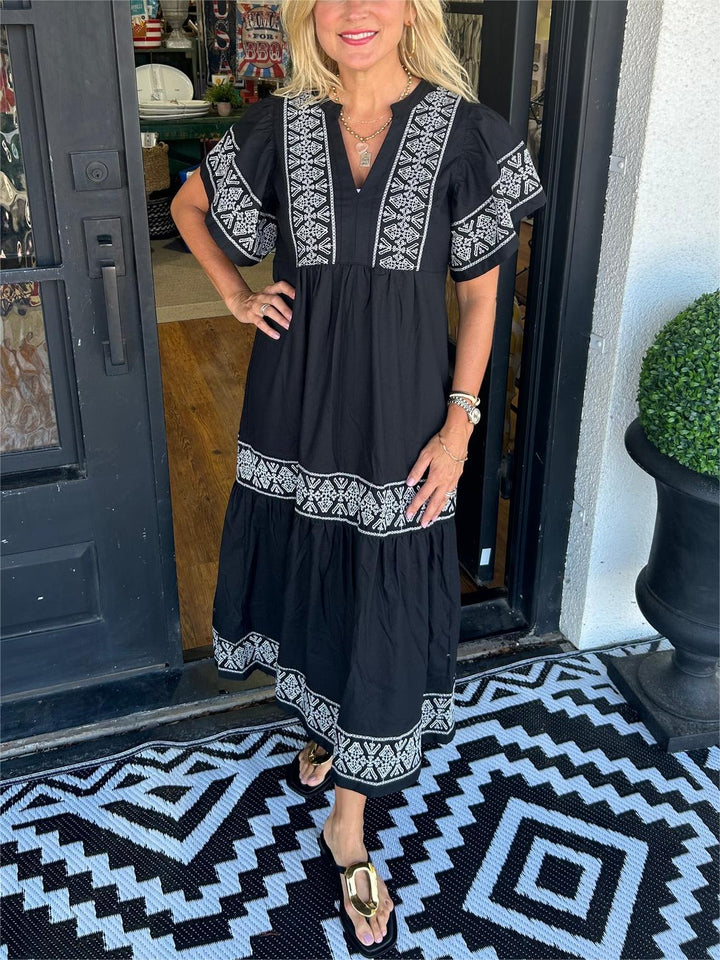 Alice — Robe Femme Boho Noire, Mocha, Wine Red Pour Style Confirme