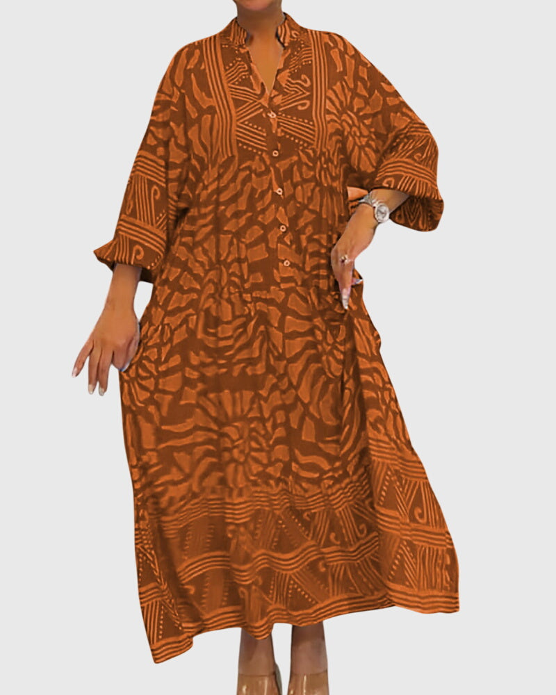 Mckinley — Robe Maxi Femme Imprimee Elegante Verte Orange Rose Bleue