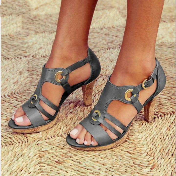 Teresa | Escarpins Bout Ouvert Strass Femme | Confort Élégant