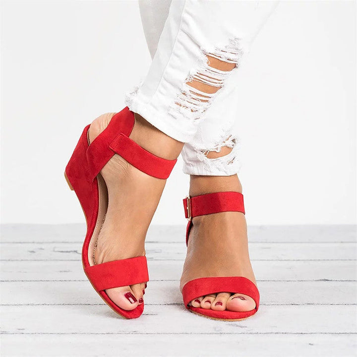 Madeleine | Sandales Compensées Bride Cheville Femme | Confortables