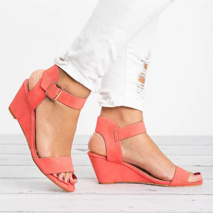 Madeleine | Sandales Compensées Bride Cheville Femme | Confortables