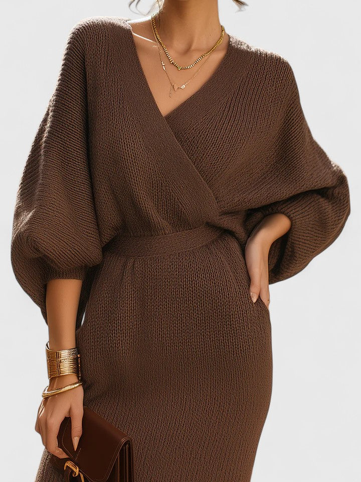 Fey — Robe Femme Confortable Marron Pour Authenticite Terreuse