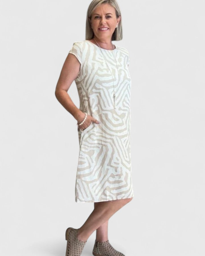 Marga — Robe Femme Elegante Blanche, Bleue, Noire Pour Style Confirme