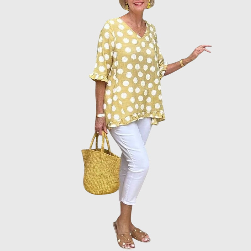 Eira — Blouse Femme Elegante Rose, Jaune Pour Style Confirme