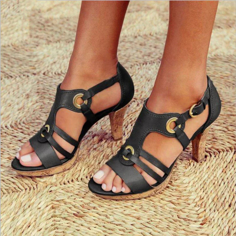 Teresa | Escarpins Bout Ouvert Strass Femme | Confort Élégant