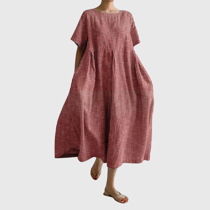 Isabell — Robe Longue Casual Femme Verte Rouge Bleue Violette Pour Quotidien Libre