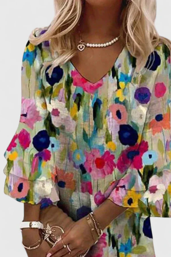 Elviera — Robe Mini Florale Élégante