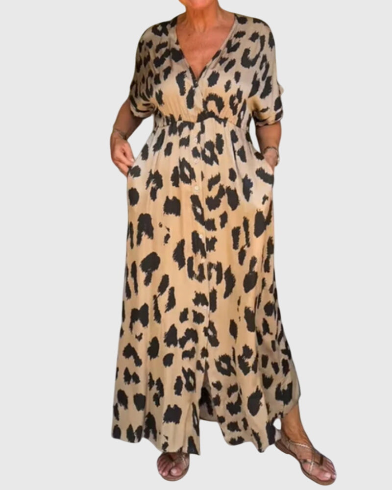 Elizabeth — Robe Femme Elegante Grise, Kaki, Bleue Pour Style Confirme