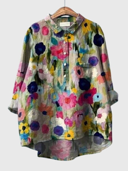 Valeria — Blouse Femme Florale Floral Print 2, Floral Print 7 Pour Style Confirme