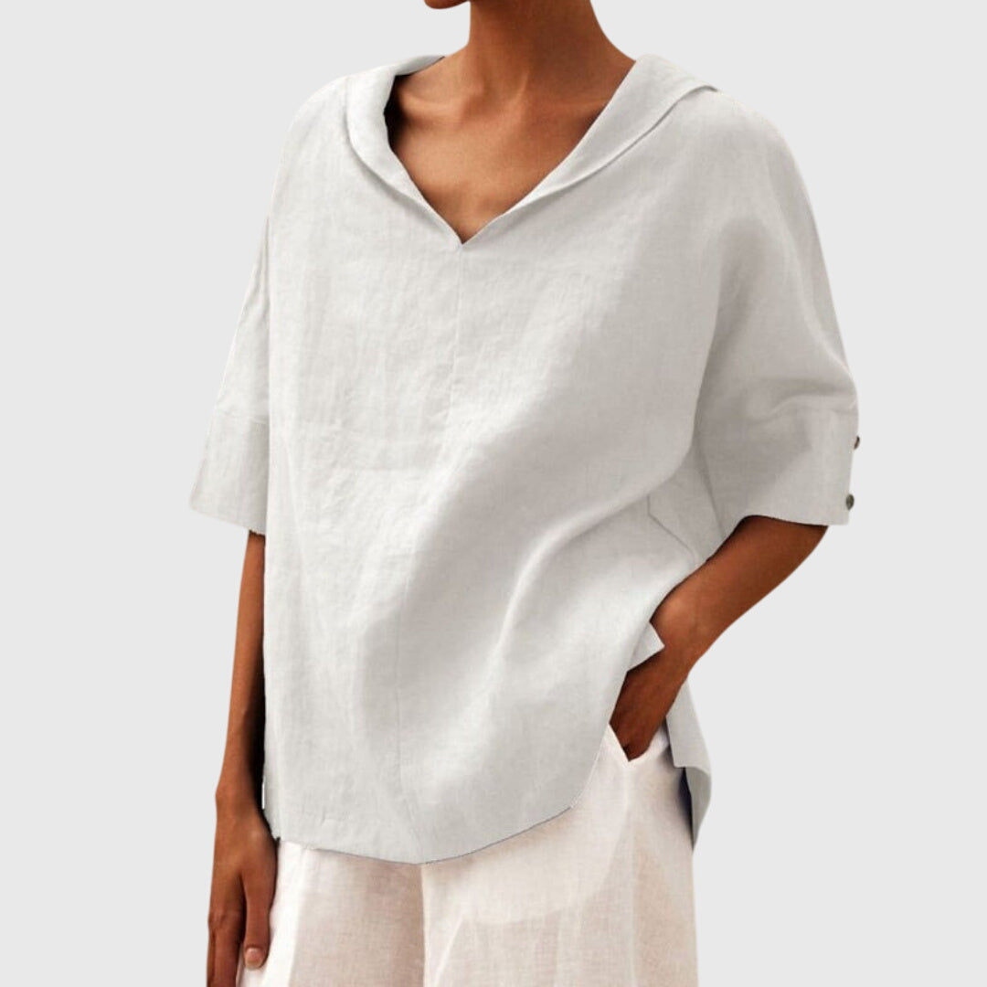 Joanna — Blouse Femme Elegante Kaki, Jaune Pour Style Confirme