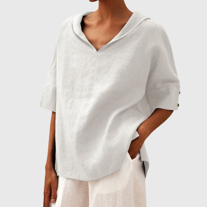 Joanna — Blouse Femme Elegante Kaki, Jaune Pour Style Confirme