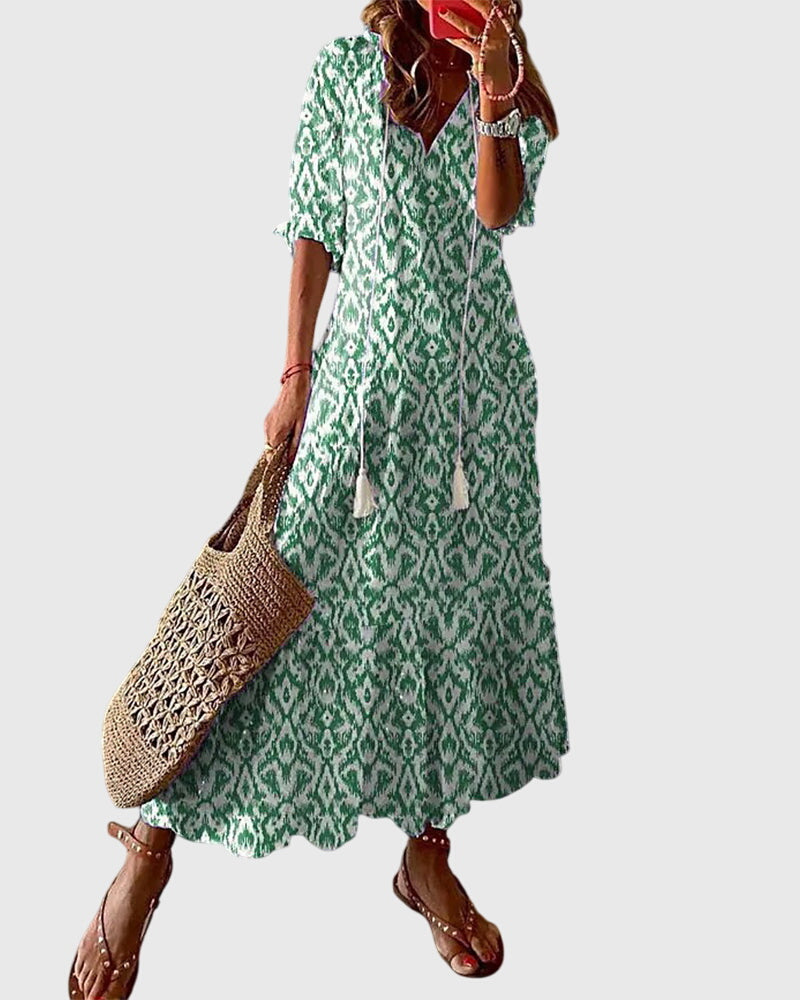 Amalia — Robe Boho Vintage Été