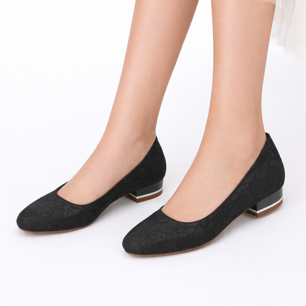 Chaussures Mariée Dentelle Blanche Femme | Bout Rond Plates Confortables