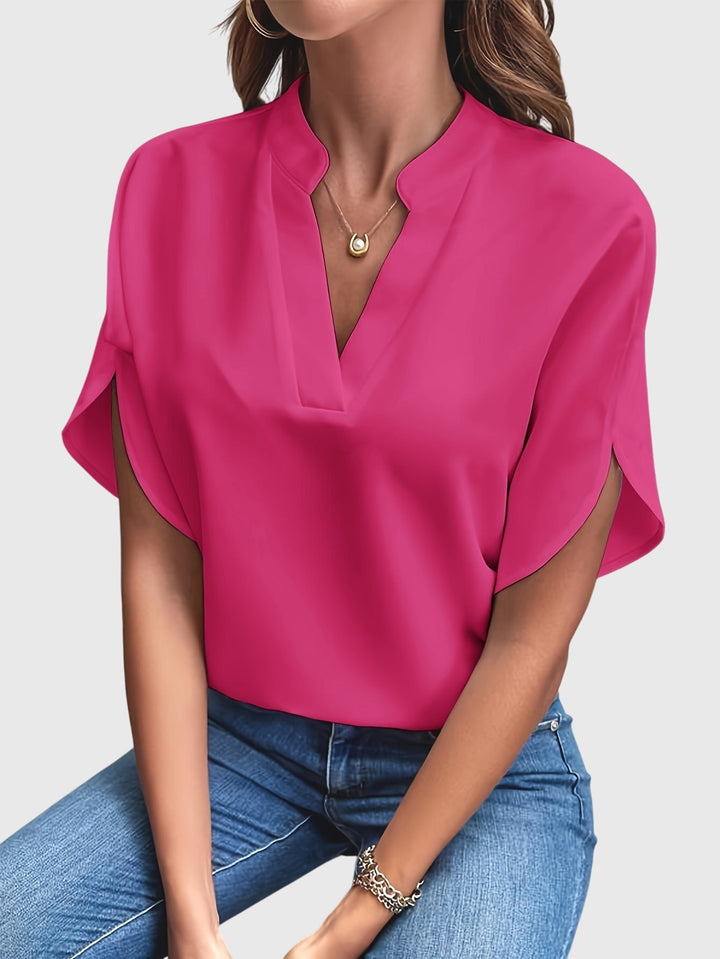 Kristie — Blouse Femme Elegante Jaune, Bleue Pour Style Confirme