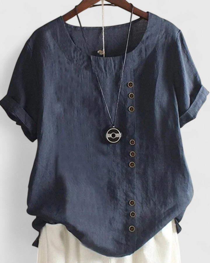 Elisavie — Blouse Femme Confortable Sky Blue, Blanche Pour Style Confirme