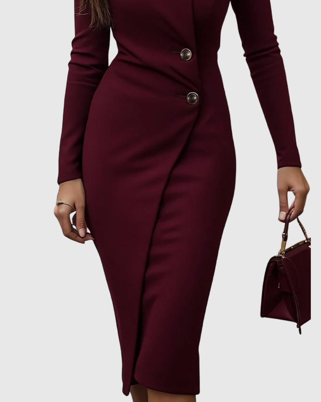 Luned — La Robe Boutonnée Bordeaux Qui Réclame Votre Attention