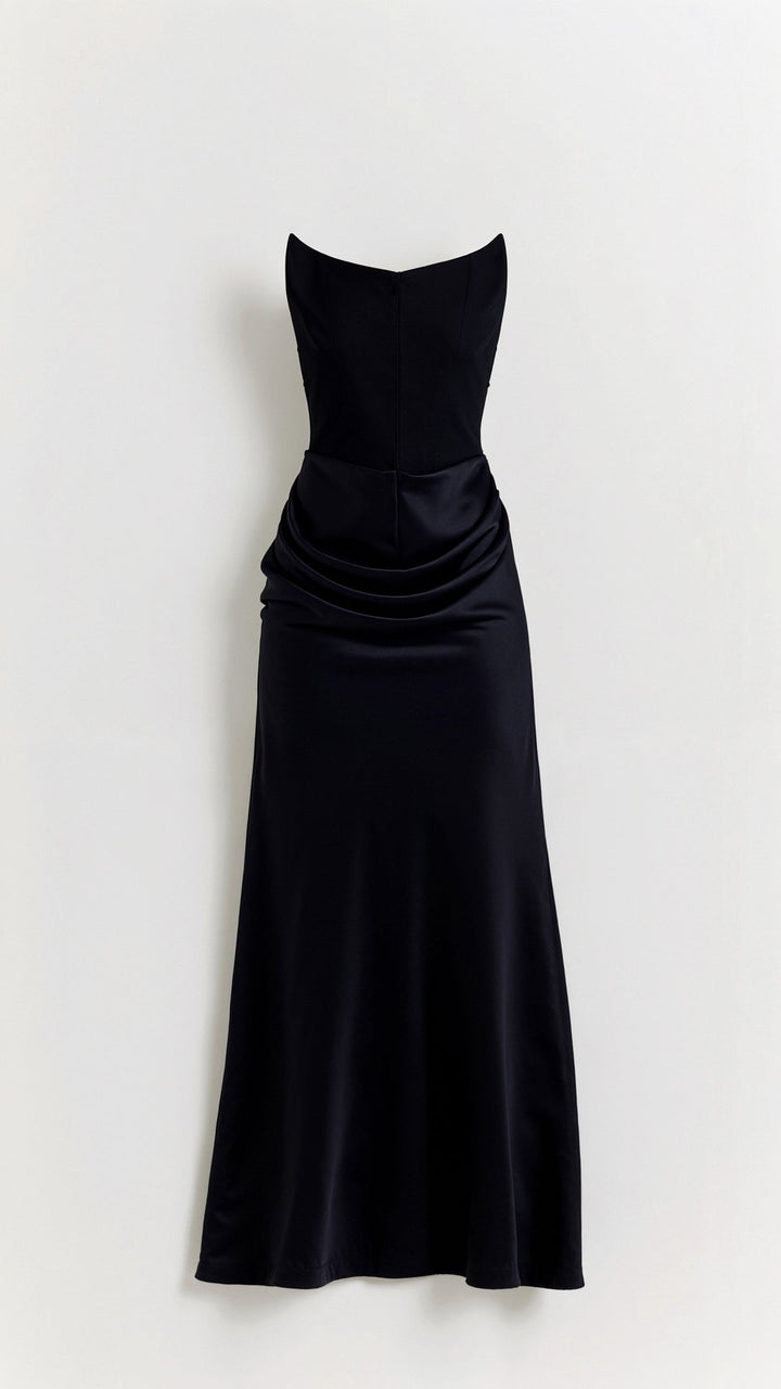 Bella — Robe Mariage Mariee Colonne Maxi Verte Blanche Rose