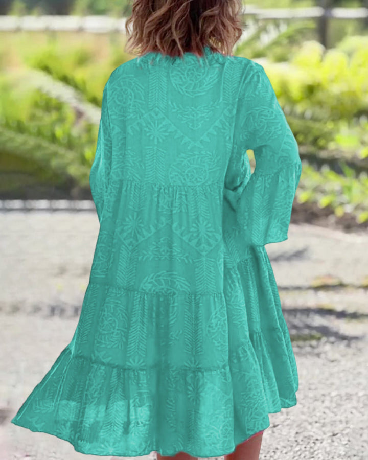Claire — Robe Femme Boho Rouge, Turquoise Pour Style Confirme