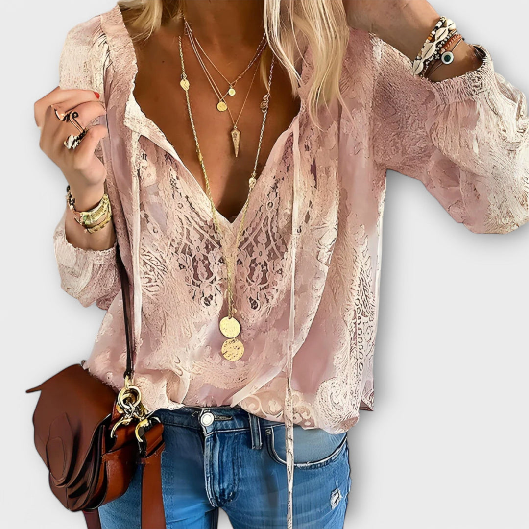 Brunetta — Blouse Femme Sophistiquee Noire Blanche Rose Pour Elegance Confirmee