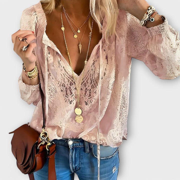 Brunetta — Blouse Femme Sophistiquee Noire Blanche Rose Pour Elegance Confirmee