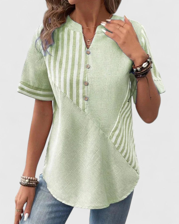 Gigi — Blouse Femme Elegante Rose, Verte Pour Style Confirme