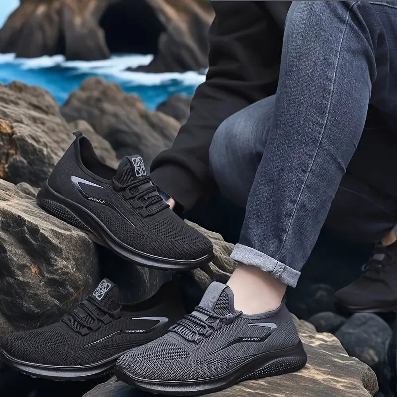 Victor | Baskets Tricot Sans Lacets Homme | Confort Marche