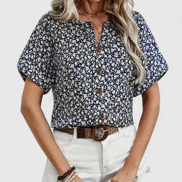 Faylora — Blouse Femme Confortable Rose, Bleue Pour Style Confirme