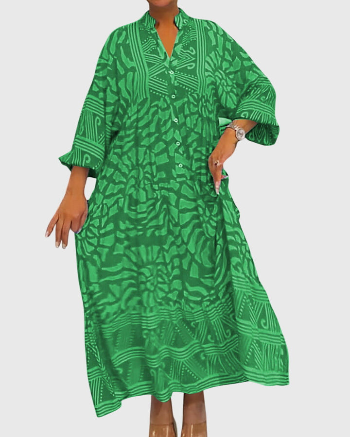 Mckinley — Robe Maxi Femme Imprimee Elegante Verte Orange Rose Bleue