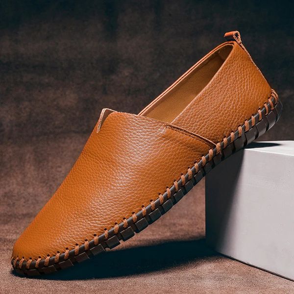 Malachy | Mocassins Cuir Grainé Homme | Confort Marche Bureau