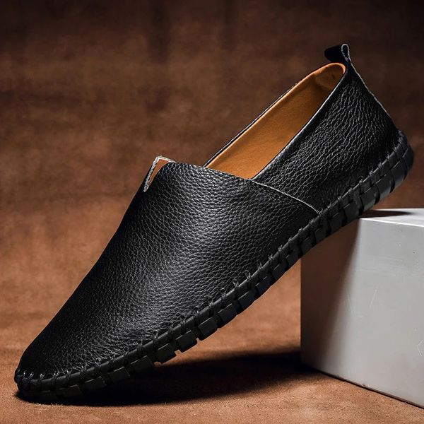 Malachy | Mocassins Cuir Grainé Homme | Confort Marche Bureau
