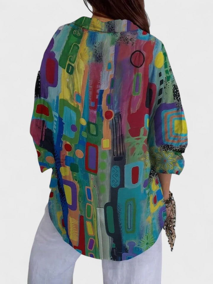 Roseeb — Blouse Femme Elegante Geometrique Pour Style Confirme
