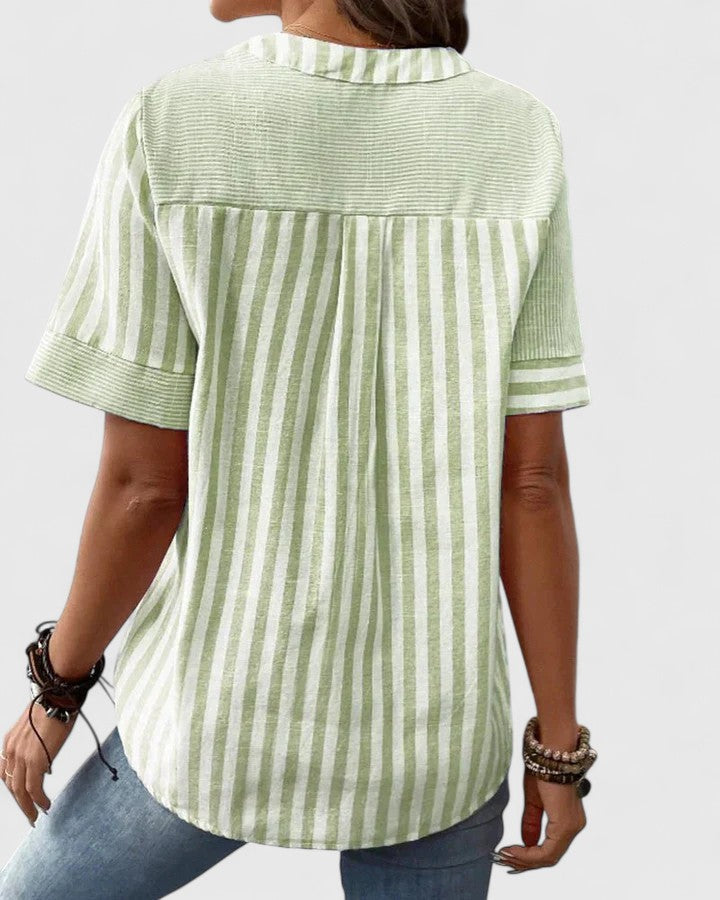 Gigi — Blouse Femme Elegante Rose, Verte Pour Style Confirme
