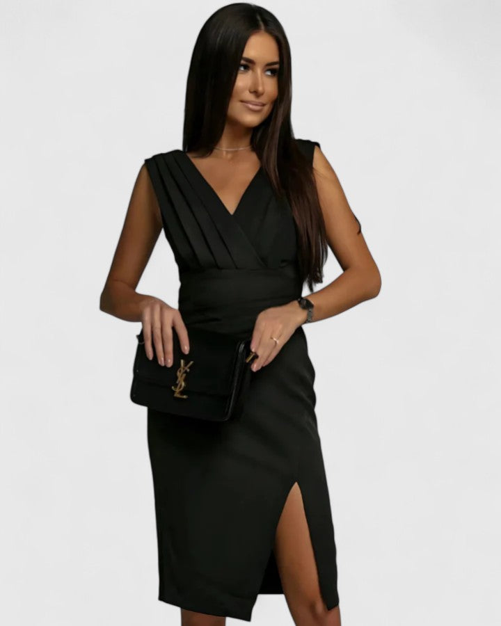 Cheryl — Robe Femme Sophistiquee Rouge Verte Noire Violette Pour Femme Affirmee
